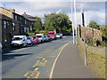 The A681 road at Sharneyford Infants School