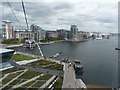 TQ4080 : Emirates Cable Car - View of Royal Victoria Dock by Rob Farrow