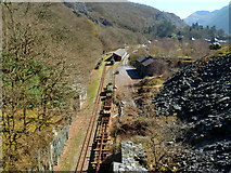 SH5860 : Narrow gauge railway towards Gilfach Ddu station by Jaggery