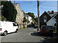 Houses and cars in Boscastle