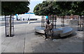 Seated sculpture in Cheapside, Bridgend