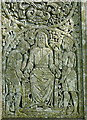 SD3097 : Detail on the Celtic-style cross marking John Ruskin's grave by pam fray