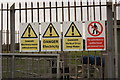 ST4270 : Sluice warning notice by Anthony O'Neil