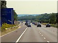 Eastbound M3 approaching Junction 3 (Bagshot)