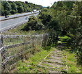 Public footpath and steps next to the M1 motorway