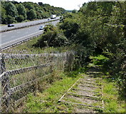 SP5498 : Public footpath and steps next to the M1 motorway by Mat Fascione