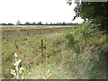 Partly ploughed stubble field