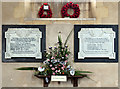 TG3225 : St Nicholas, Dilham - War Memorial WWI & WWII by John Salmon