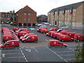 SK9770 : No deliveries on Sunday - Royal Mail vans in Lincoln by Richard Humphrey