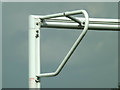 TL5687 : Football Goalpost Bracket at Littleport Sports And Leisure Centre by Geographer