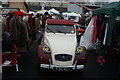 View of a Citroen 2CV in the Classic Car Boot Sale