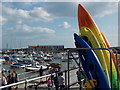 Lyme Regis: kayaks by The Cobb