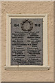 Plaque, Memorial Hall