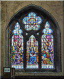 SY2289 : Stained Glass Window, St Michael's Church, Fore Street, Beer, Devon by Christine Matthews