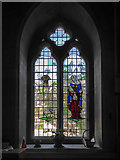 SY2289 : Stained Glass Window, St Michael's Church, Fore Street, Beer, Devon by Christine Matthews