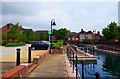 Looking towards the Premier Inn and the Fayre & Square public house, Furzton, Milton Keynes