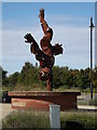 TM1941 : Handstanding Sculpture off Downham Boulevard by Geographer