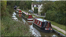SO9058 : Narrowboats at Tibberton on the Worcester & Birmingham Canal by Peter Young