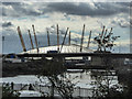 Bow Creek with O2 Arena as seen from Canning Town, London