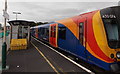 SZ3395 : EMU at Lymington Pier railway station by Jaggery
