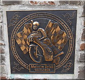 ST1586 : Malcolm Uphill plaque in Caerphilly by Jaggery