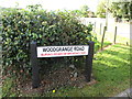 Road name plate at the northern end of Woodgrange Road