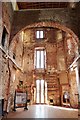 Interior of the burnt out  Lulworth Castle