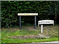 Clockhall Lane & White Gables signs