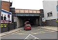 Low arch bridge 20 metres ahead, Cross Street, Shrewsbury