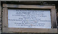SK4098 : Inscription above the door at Hoober Stand by Ian S