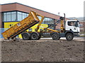 SO8754 : Worcestershire Royal Hospital - skip lorry by Chris Allen