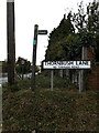 Thornbush Lane & footpath sign