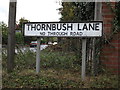 Thornbush Lane sign