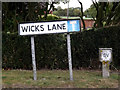 Wicks Lane sign