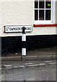 TM0562 : Stowmarket Road sign by Geographer