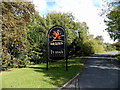 Ty-Risha Alehouse name sign, Pen-y-Cae near Bridgend