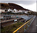 Diagonally across Merthyr Vale railway station