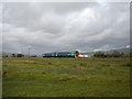 Train north of Aberleri level crossing