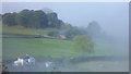 View to an old chapel in the Breidden Hills