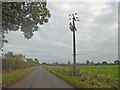 Power lines crossing Cliff Road Snitterby