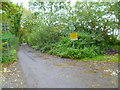 Junction of footpath on Doles Lane