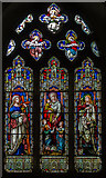 TQ9741 : Stained glass window, St Mary's church, Great Chart by Julian P Guffogg