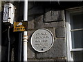 Plaque (37a Marischal Street, Aberdeen)