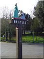 TM4190 : Beccles town sign in Ballygate by Adrian S Pye