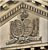 J3474 : Arms and portico, the Custom House, Belfast (October 2014) by Albert Bridge