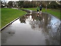 Puddles on the paths in St Nicholas Park