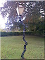 An unusual lamppost (or lampchain) at Huntingtower Hotel