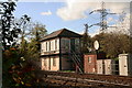 Fiskerton Junction signal box from the railway footpath