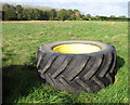 Tractor tyre on Metfield Common