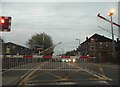 Barrier closing at Enfield Lock Station